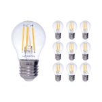 Multipack 10x Noxion Lucent LED E27 Pear Filament Clear 4.5W 470lm - 827 Extra Warm White | Dimmable - Replaces 40W
