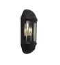Ansell LED Wall Light Latina Half Lantern Black - Suitable for E27 up to 42W | IP65 - Motion and Light Sensor